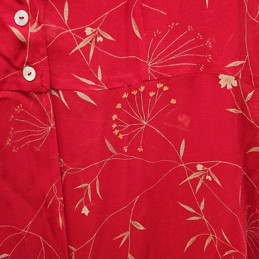 Bobbie Bee 2 piece silk dress and over top size 10, red abd gold - Picture 9 of 10
